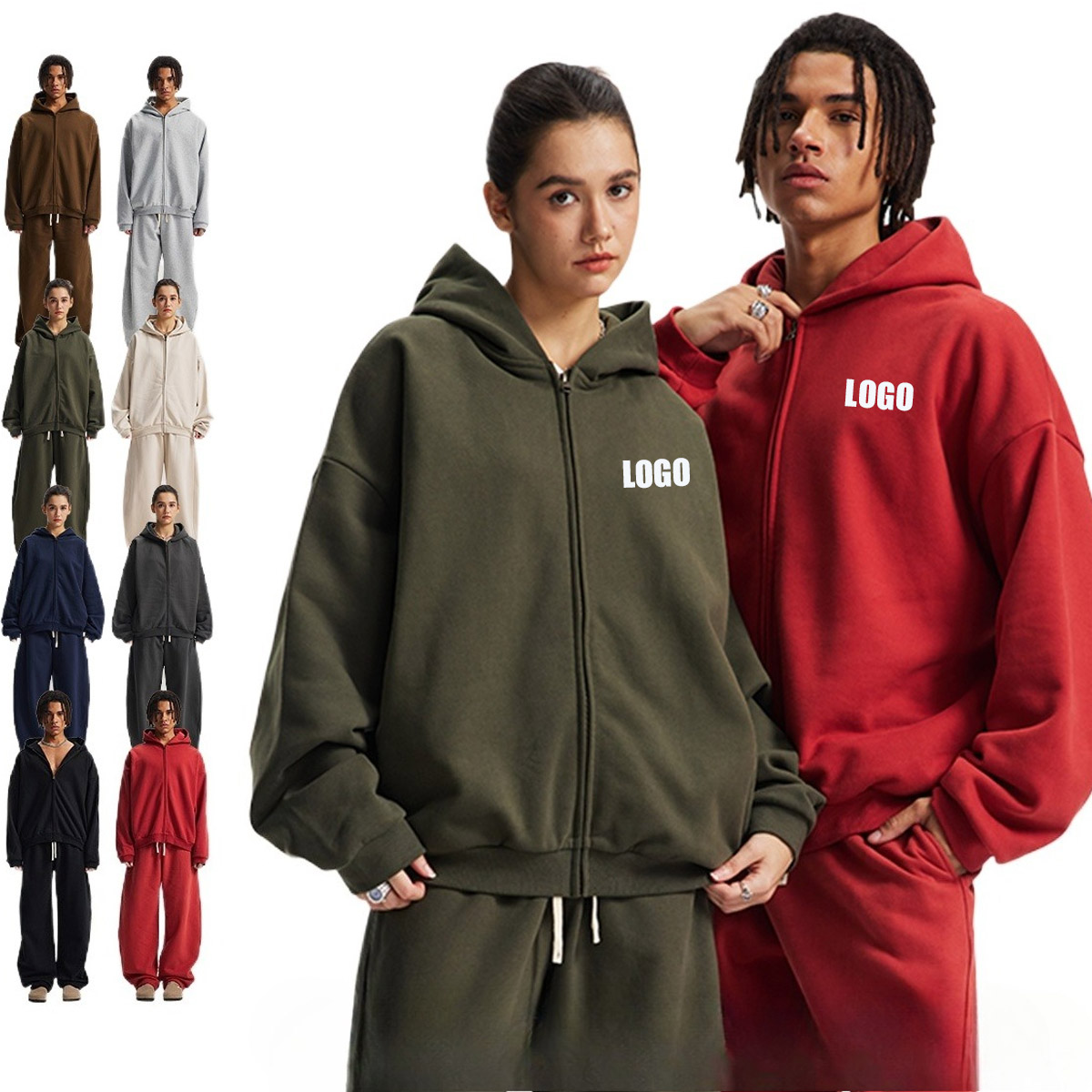 Knitted Cardigan Men - Sudadera con capucha y cremallera YKK