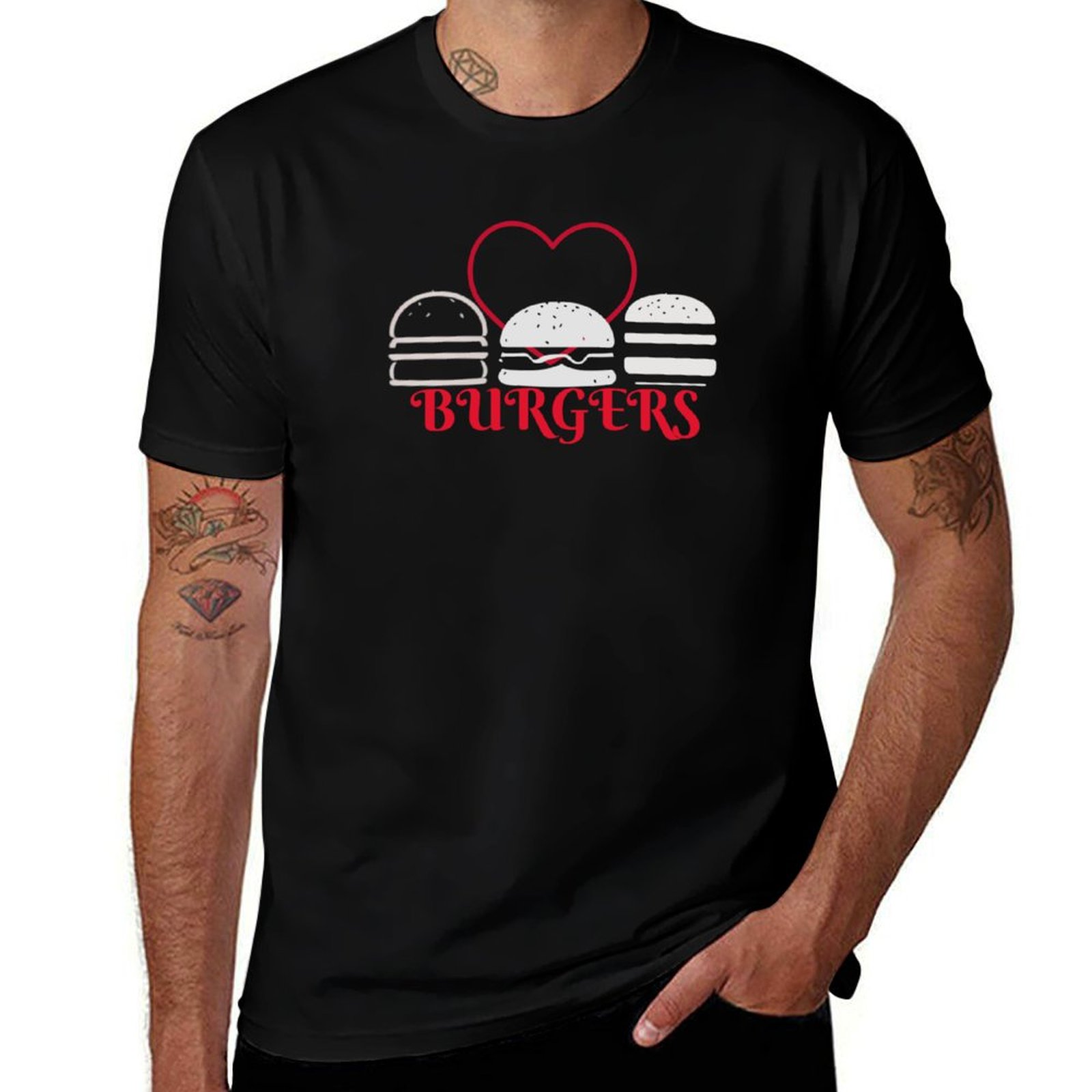 Men'S Fashion Hamburg - Camiseta LOVE BURGERS - HAMBURGERS con