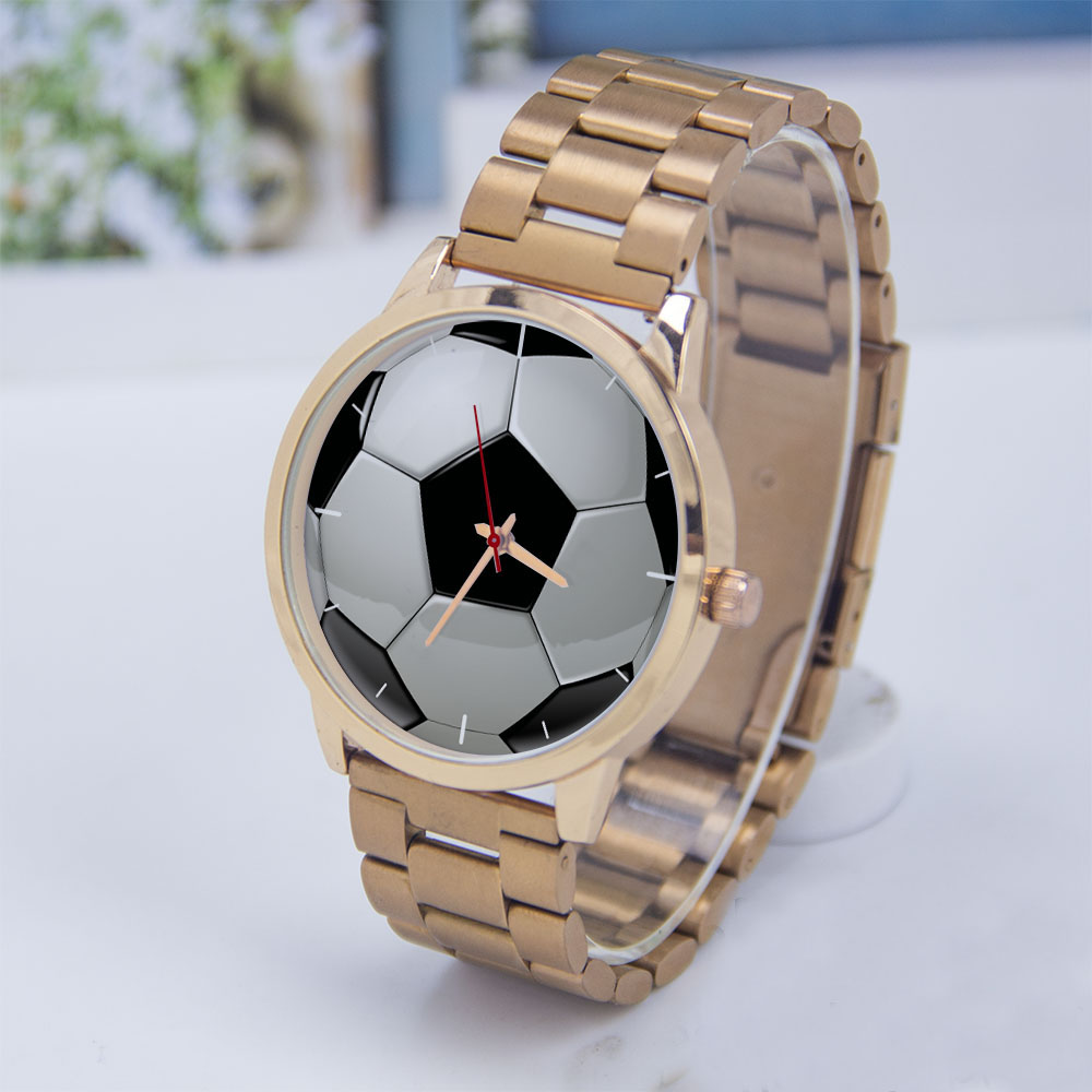 Mens Fashion Bracelet - Fútbol Diseño de fútbol Fans Plata