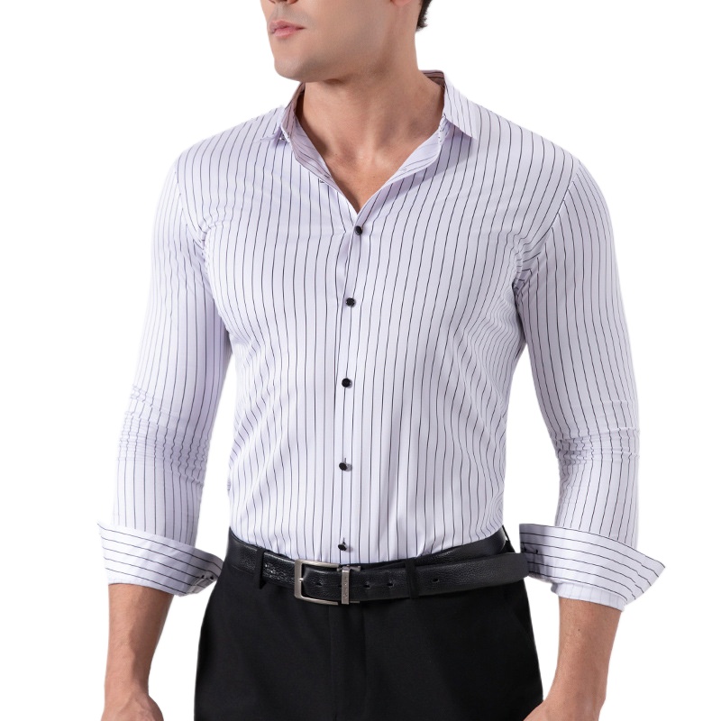 Mens Fashion Dress - Camisas de Vestir Retro a Rayas,