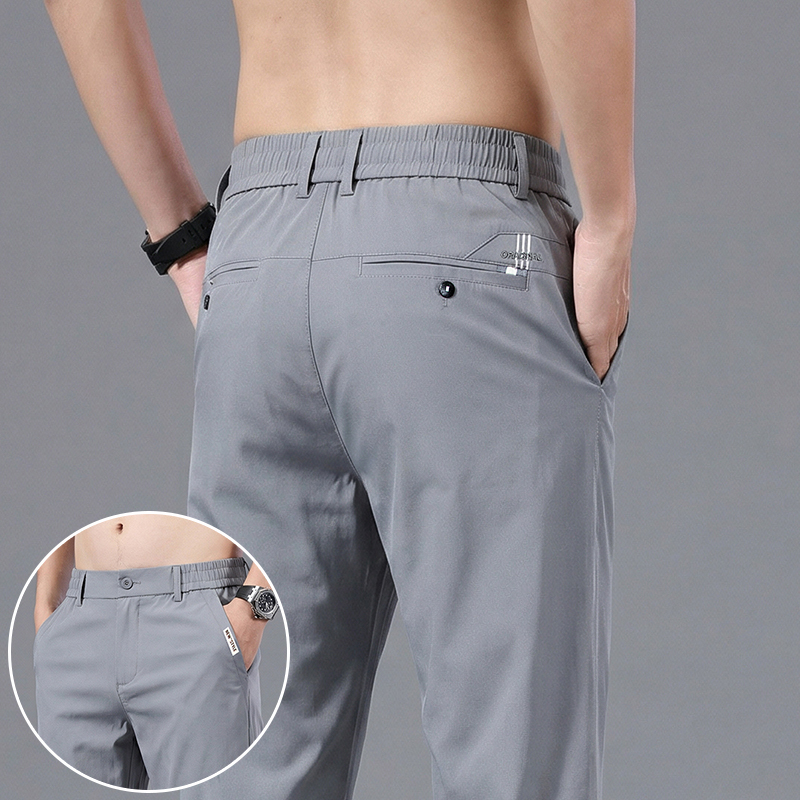 Formal Trouser Stretch - Pantalones Casuales de Pierna Recta Delgada