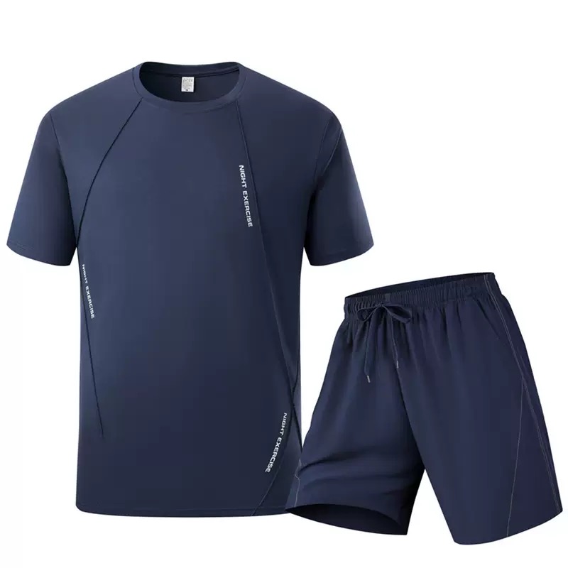 Men'S Fashion Color - Conjunto de Camiseta Deportiva de Manga