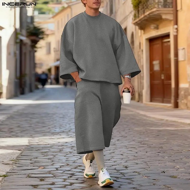 Men'S Spring Fashion - Conjuntos INCERUN para hombre, sudaderas holgadas