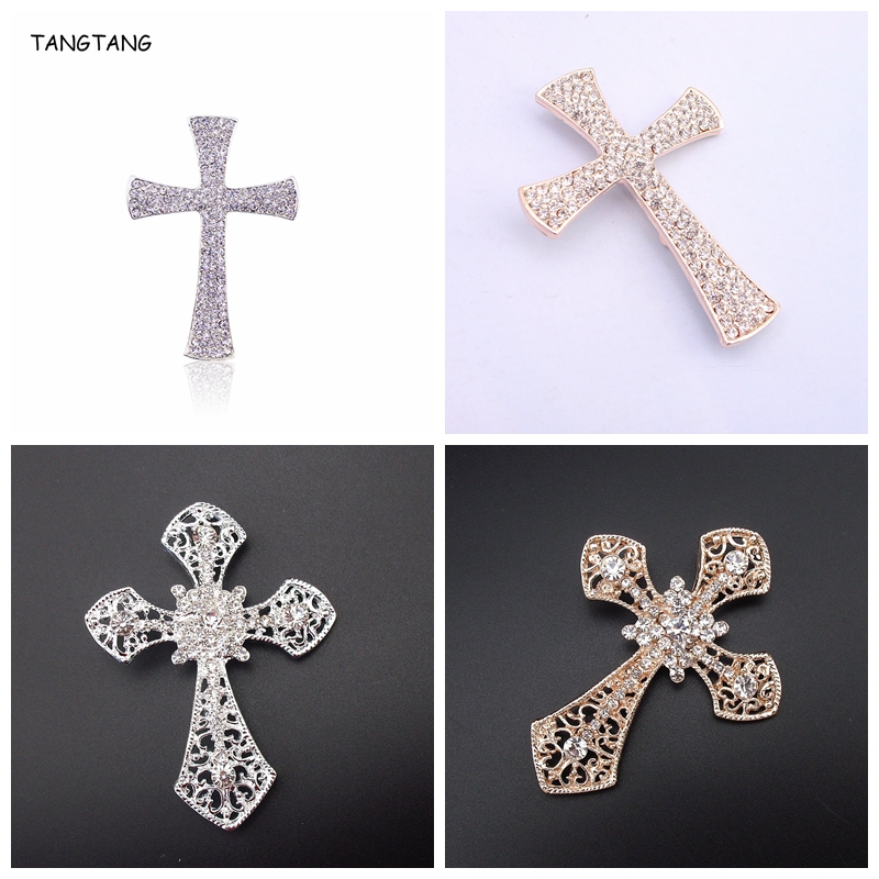 Men'S Fashion Easter - TANGTANG moda resplandeciente Cruz plateada y