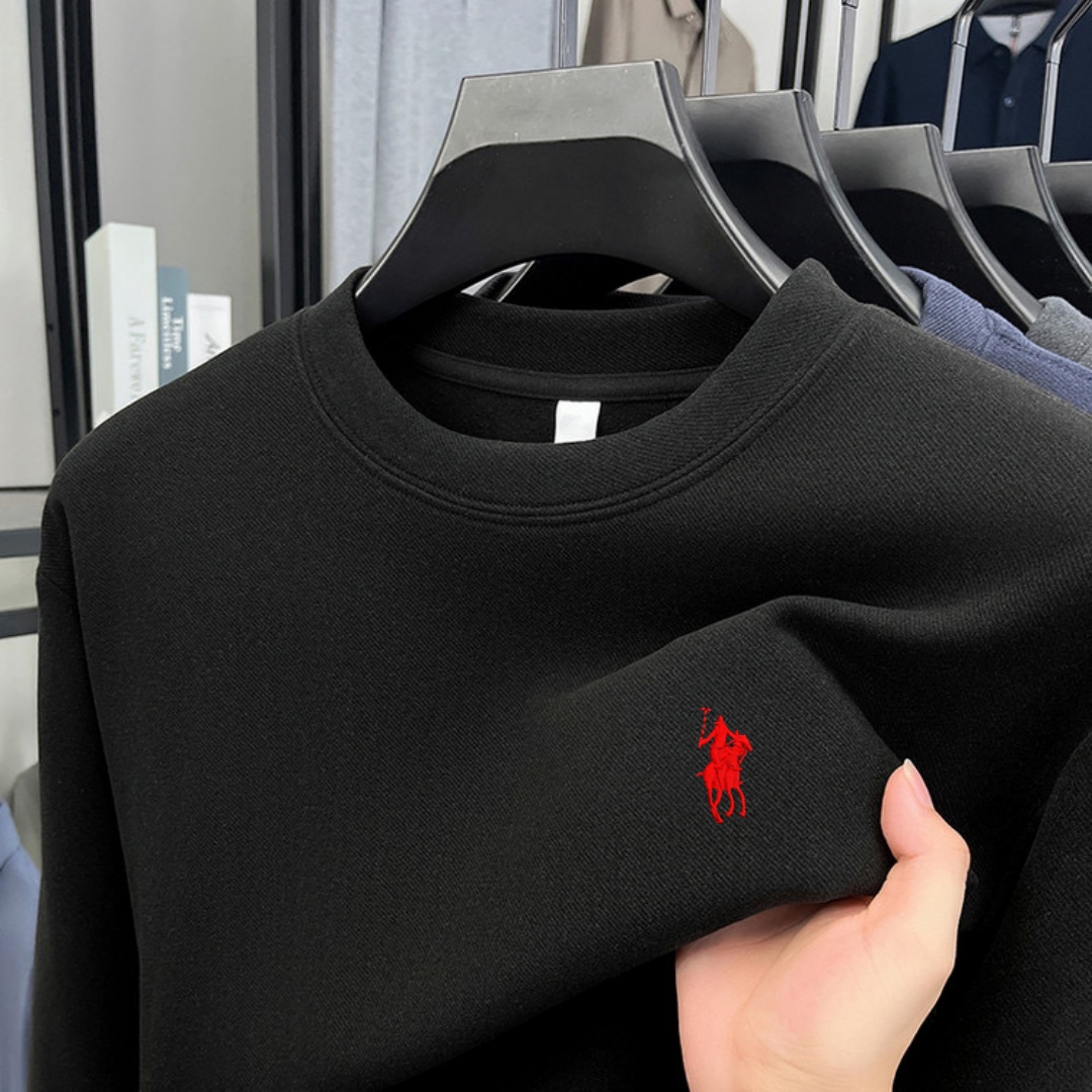 Mens Fashion Top - Camiseta de manga larga con cuello