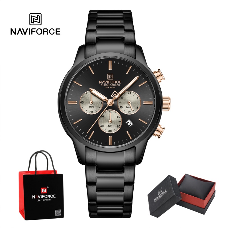 Mens Fashion Bracelet - Reloj Cronógrafo de Cuarzo NAVIFORCE para