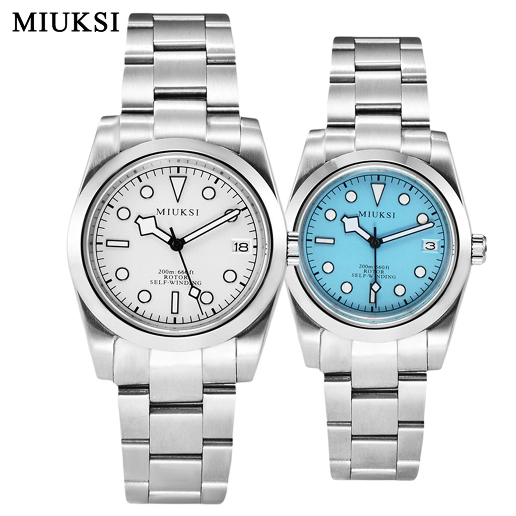 Mens Fashion Bracelet - Reloj mecánico Miuksi de 36mm y