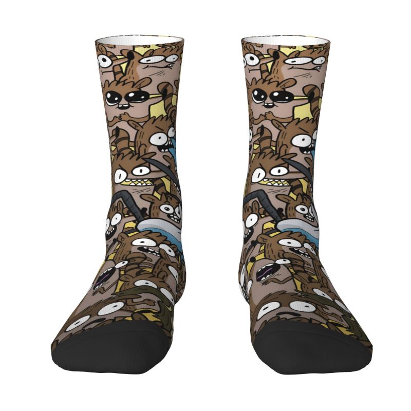 Mens Fashion Dress - Calcetines de vestir personalizados R-Regular Show