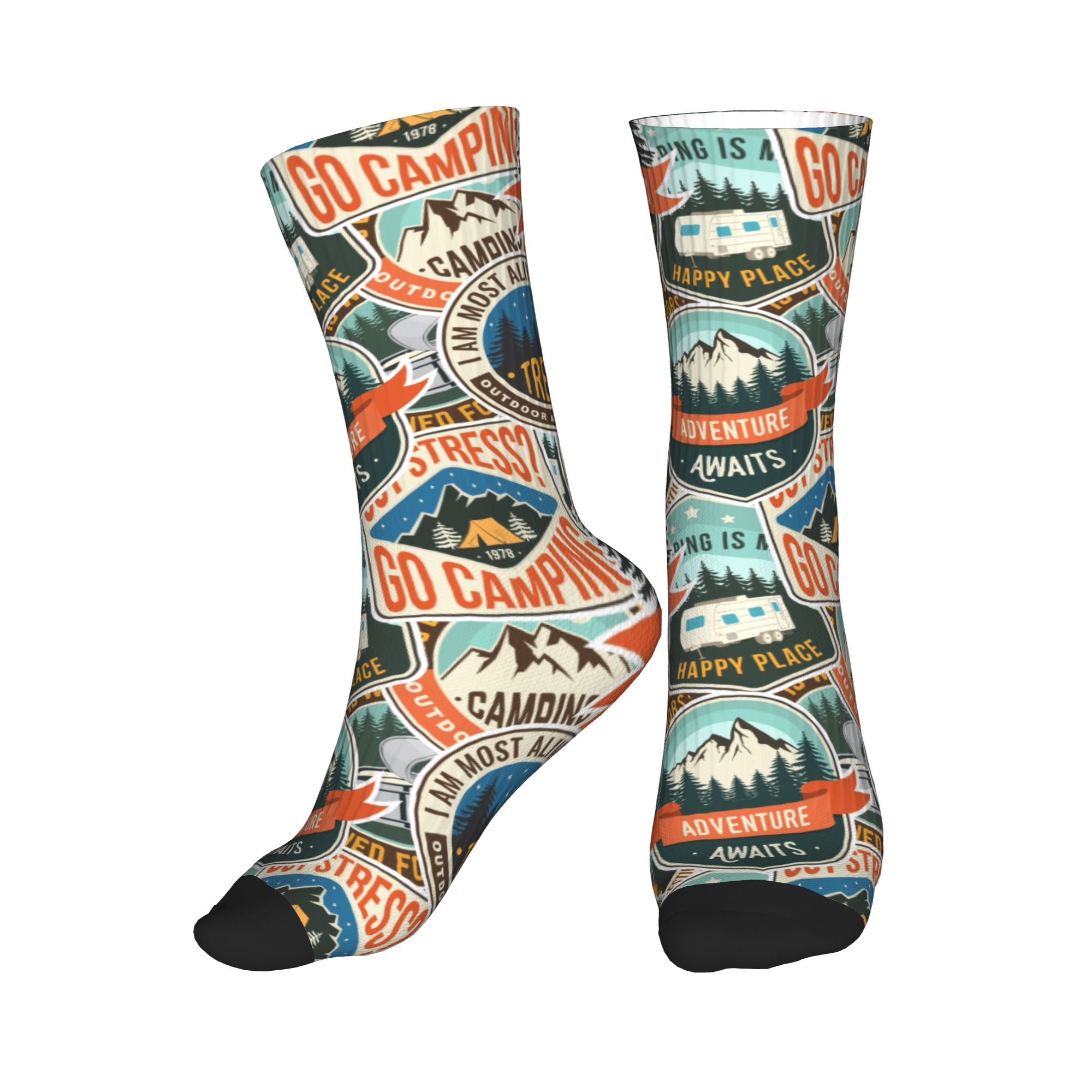 Mens Fashion Dress - Calcetines de vestir con estampado sin