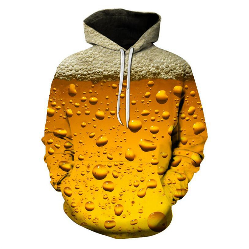 Men'S Fashion Hamburg - Sudaderas con estampado 3D de cerveza