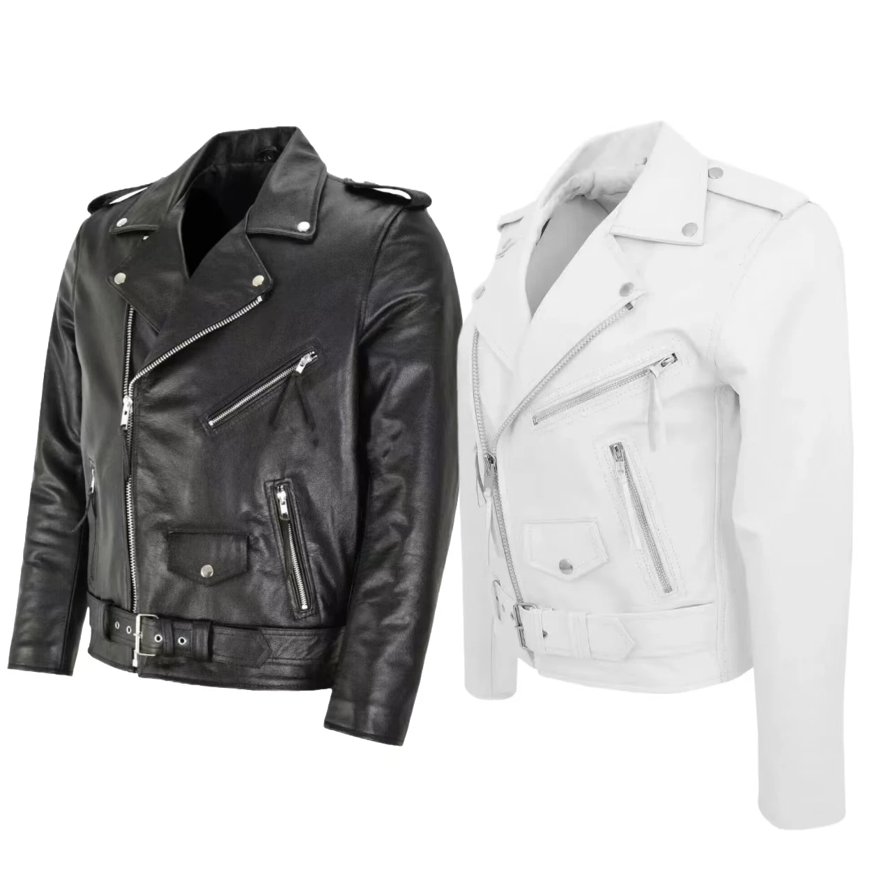 Men'S Fashion Leather Jacket - Chaqueta de cuero para hombre, estilo