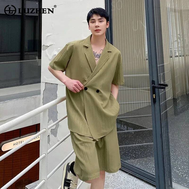 Men'S Fashion Color - LUZHEN Conjuntos de Moda para Hombre,