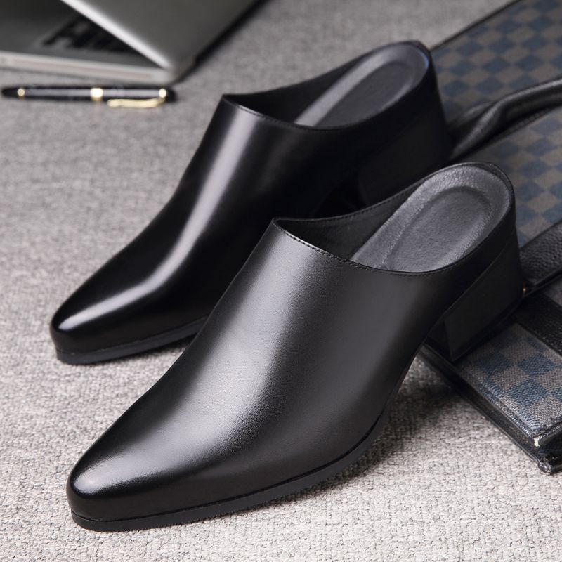 Mens Fashion Dress - Sandalias de hombre de cuero con