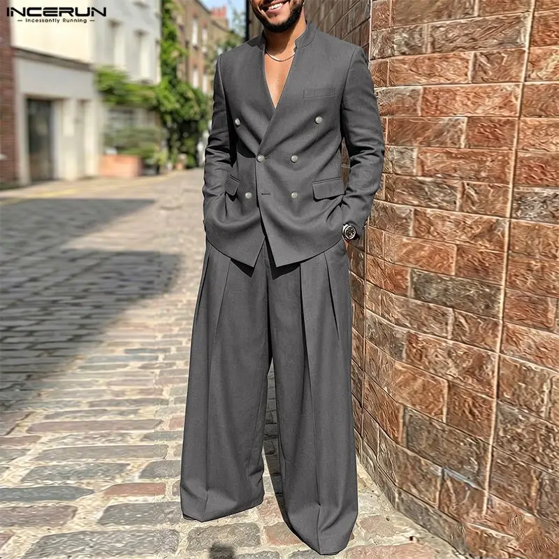 Men'S Fashion Color - Conjuntos para Hombre INCERUN, Color Sólido,