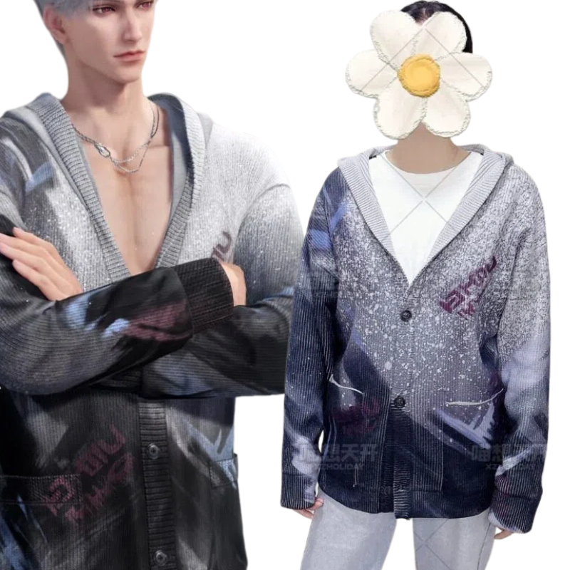 Knitted Cardigan Men - Disfraz de Sylus del Juego Love