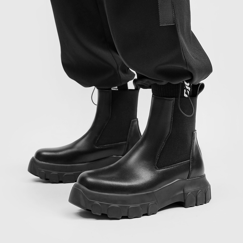 Chelsea Boots Men - Botas Chelsea de piel auténtica con