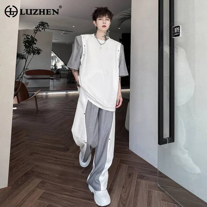 Men'S Fashion Color - LUZHEN Conjunto de Dos Piezas 2026