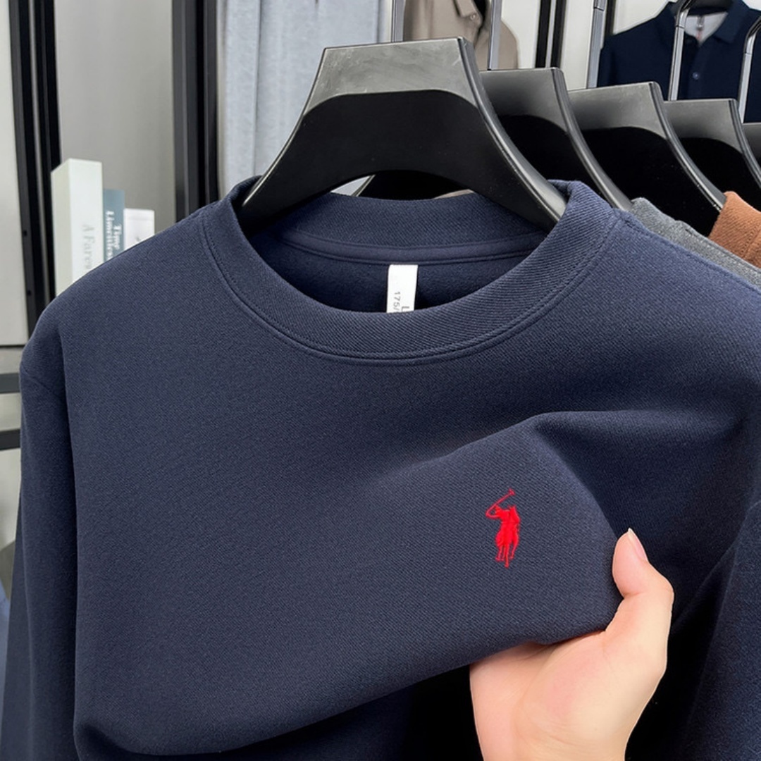Mens Fashion Top - Camiseta de manga larga con cuello