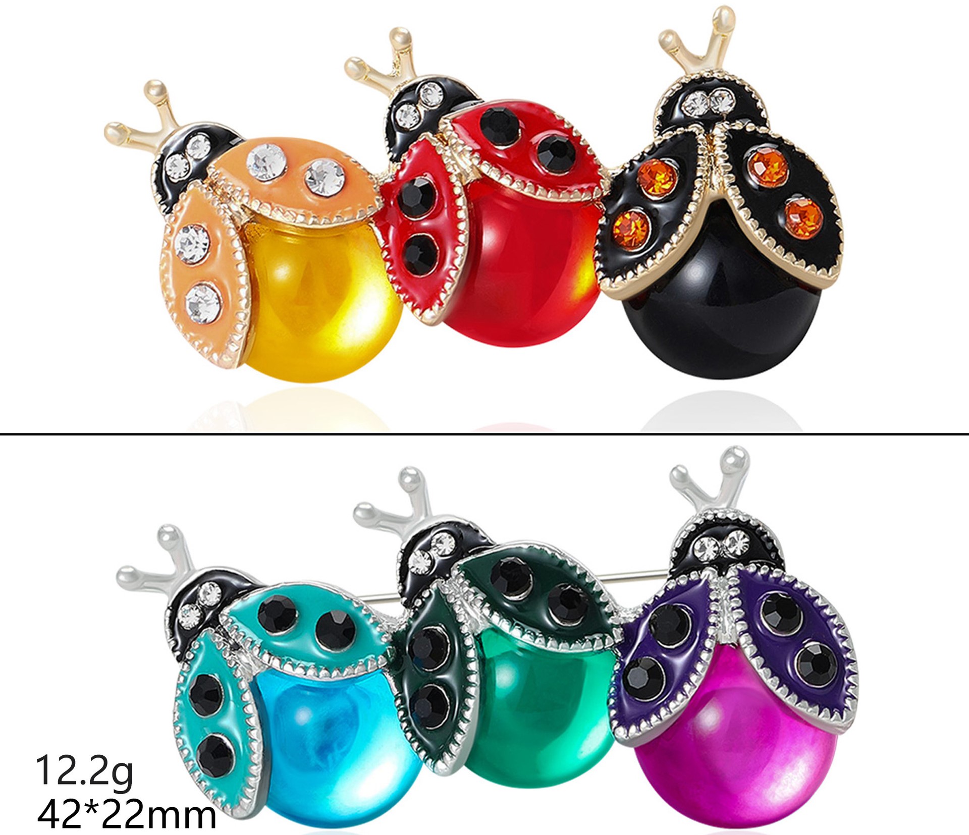 Men'S Fashion Easter - Broches de mariquita de tres colores