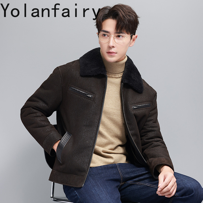 YOLANFAIRY Vintage moda abrigo - Men'S Fashion Leather Jacket reseña y precio