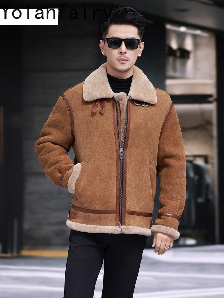 YOLANFAIRY chaquetas de piel d - Men'S Fashion Leather Jacket reseña y precio