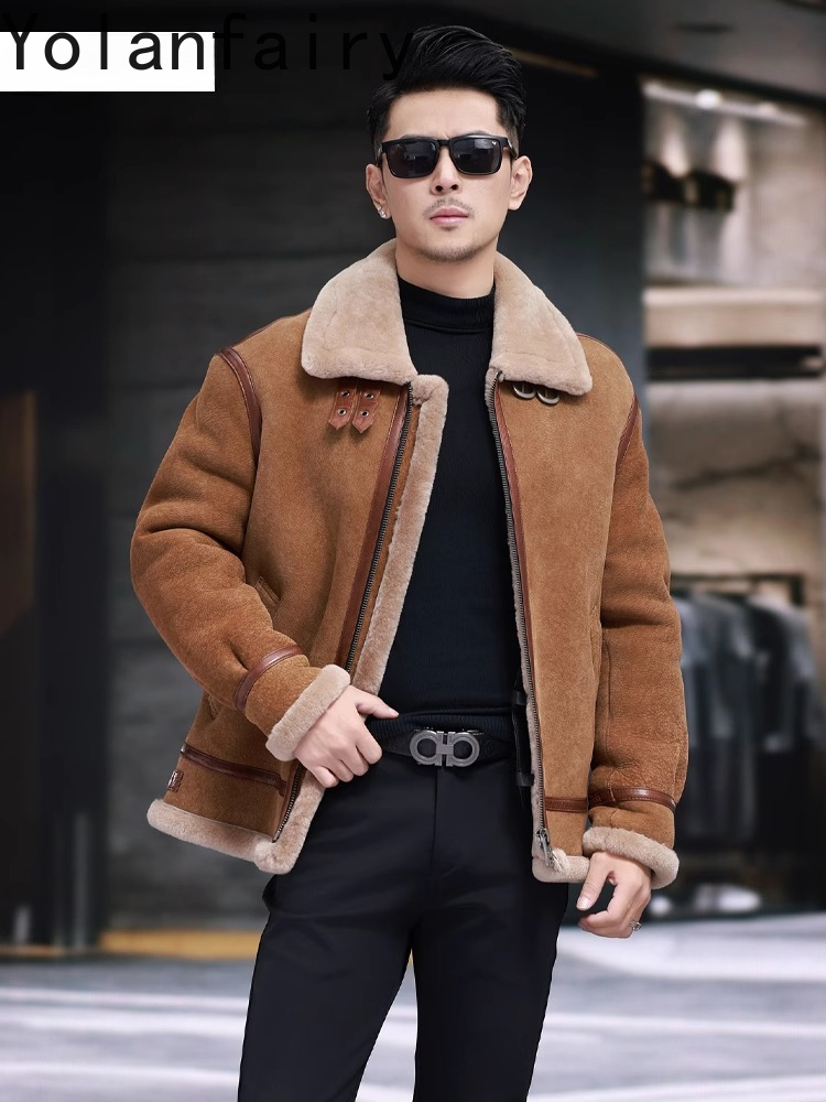 YOLANFAIRY chaquetas de piel d - Men'S Fashion Leather Jacket reseña y precio