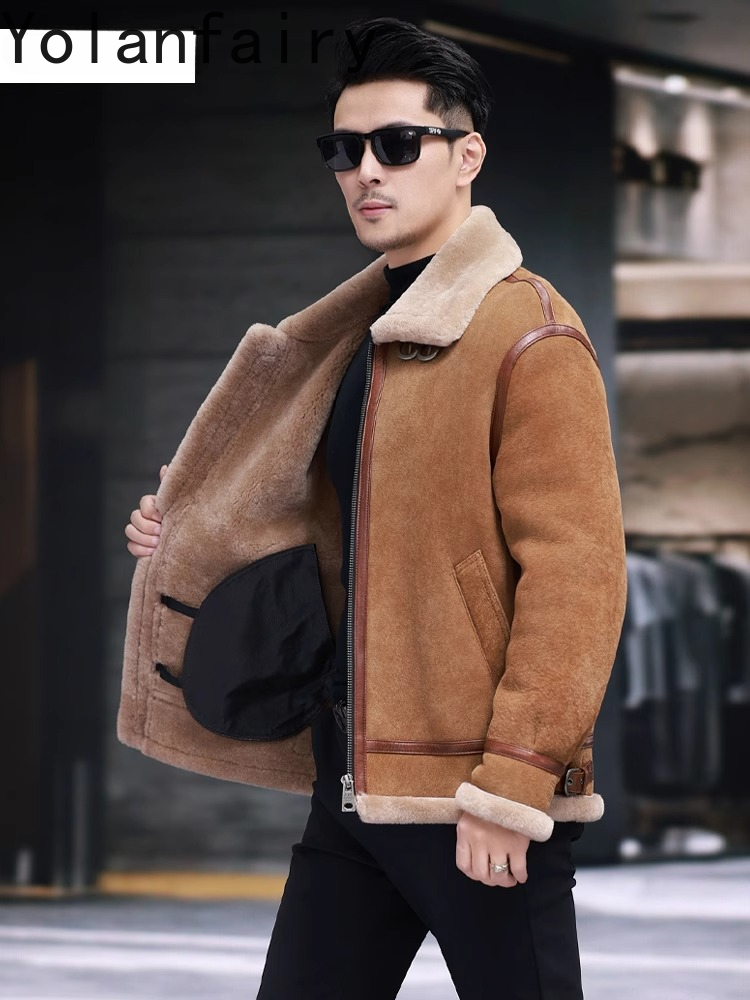 YOLANFAIRY chaquetas de piel d - Men'S Fashion Leather Jacket reseña y precio