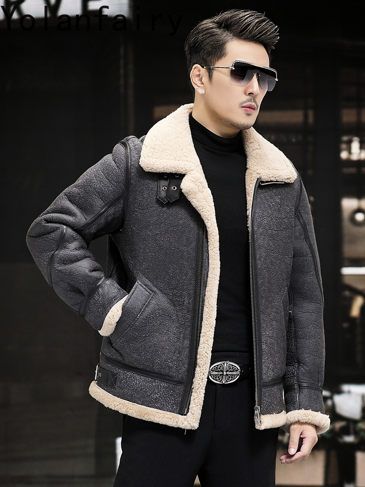 YOLANFAIRY chaquetas de cuero  - Men'S Fashion Leather Jacket reseña y precio