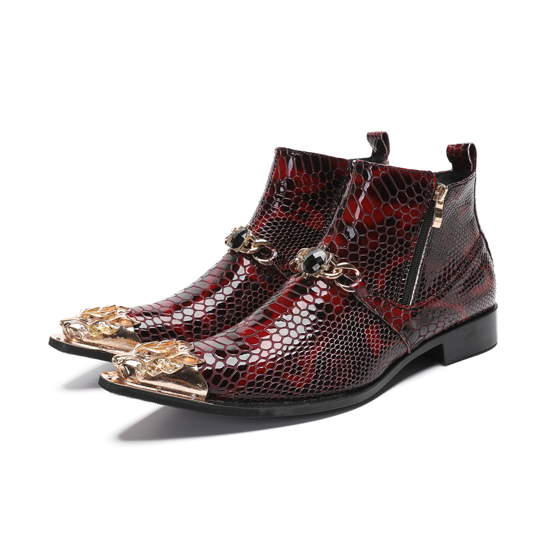 Botas de tobillo de cuero auté - Mens Fashion Dress reseña y precio