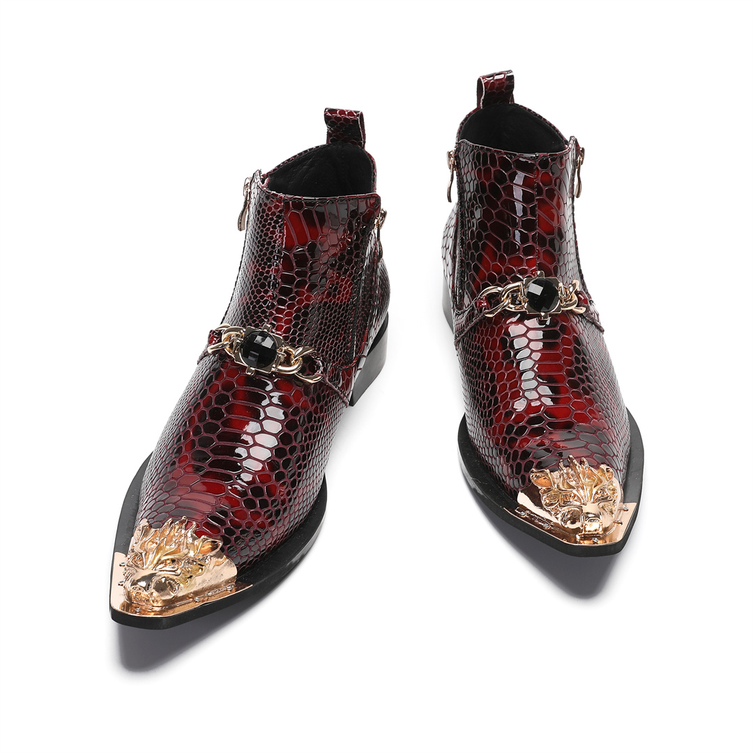 Botas de tobillo de cuero auté - Mens Fashion Dress reseña y precio