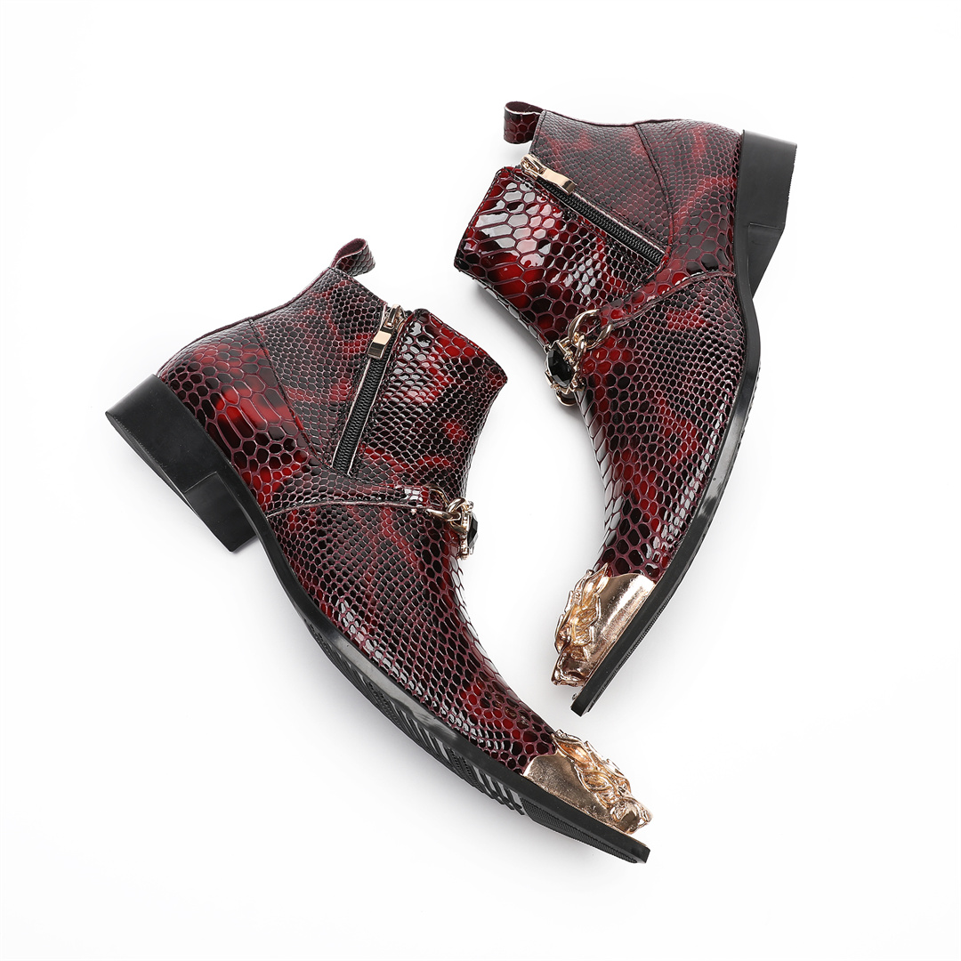 Botas de tobillo de cuero auté - Mens Fashion Dress reseña y precio