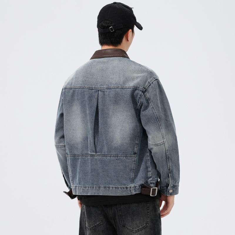 Chaqueta vaquera de hombre con - Men'S Fashion Leather Jacket reseña y precio