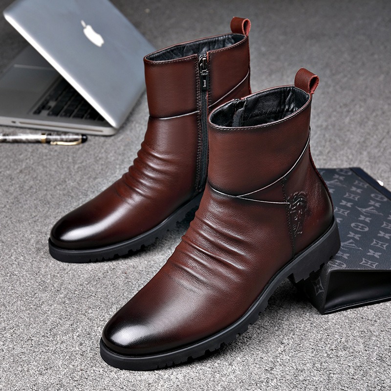 Botas de cuero genuino para ho - Mens Fashion Dress reseña y precio