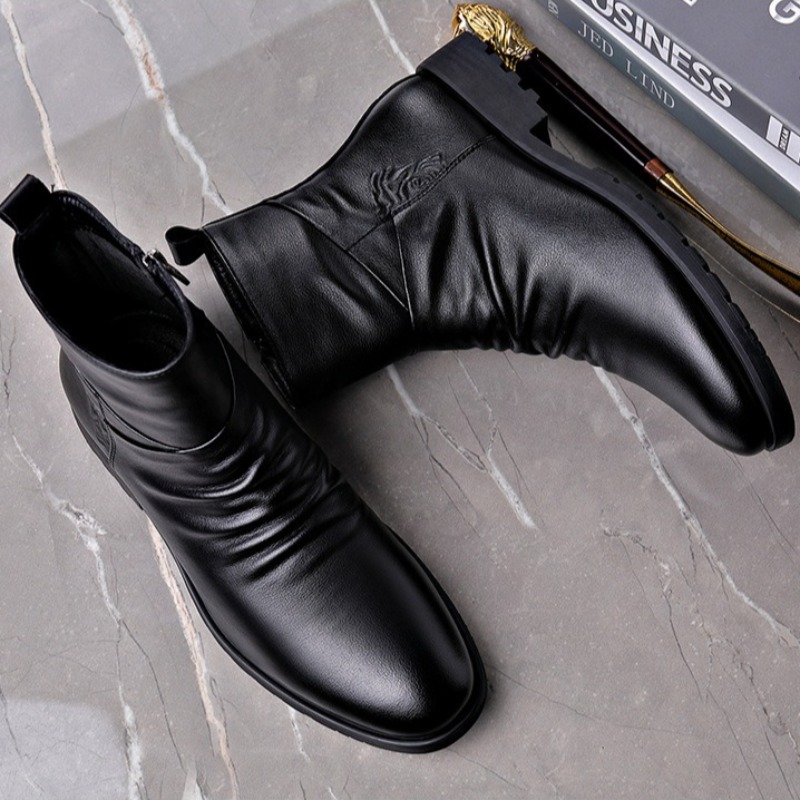 Botas de cuero genuino para ho - Mens Fashion Dress reseña y precio