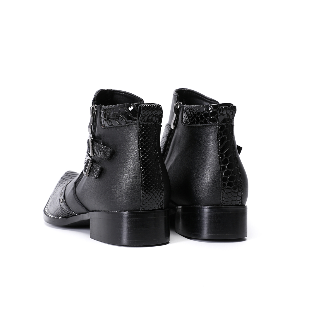 Botas de motociclista de cuero - Mens Fashion Dress reseña y precio