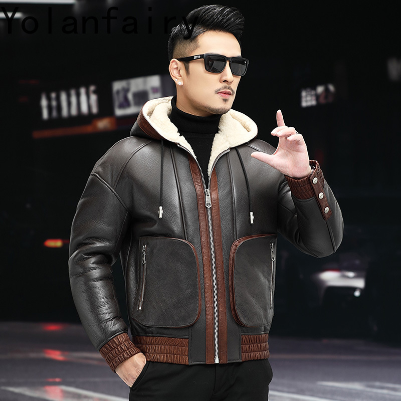 YOLANFAIRY abrigo de piel de l - Men'S Fashion Leather Jacket reseña y precio