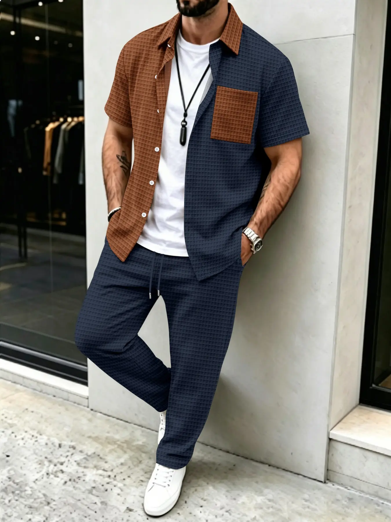 Conjunto de Camisa y Pantalone - Men'S Spring Fashion reseña y precio