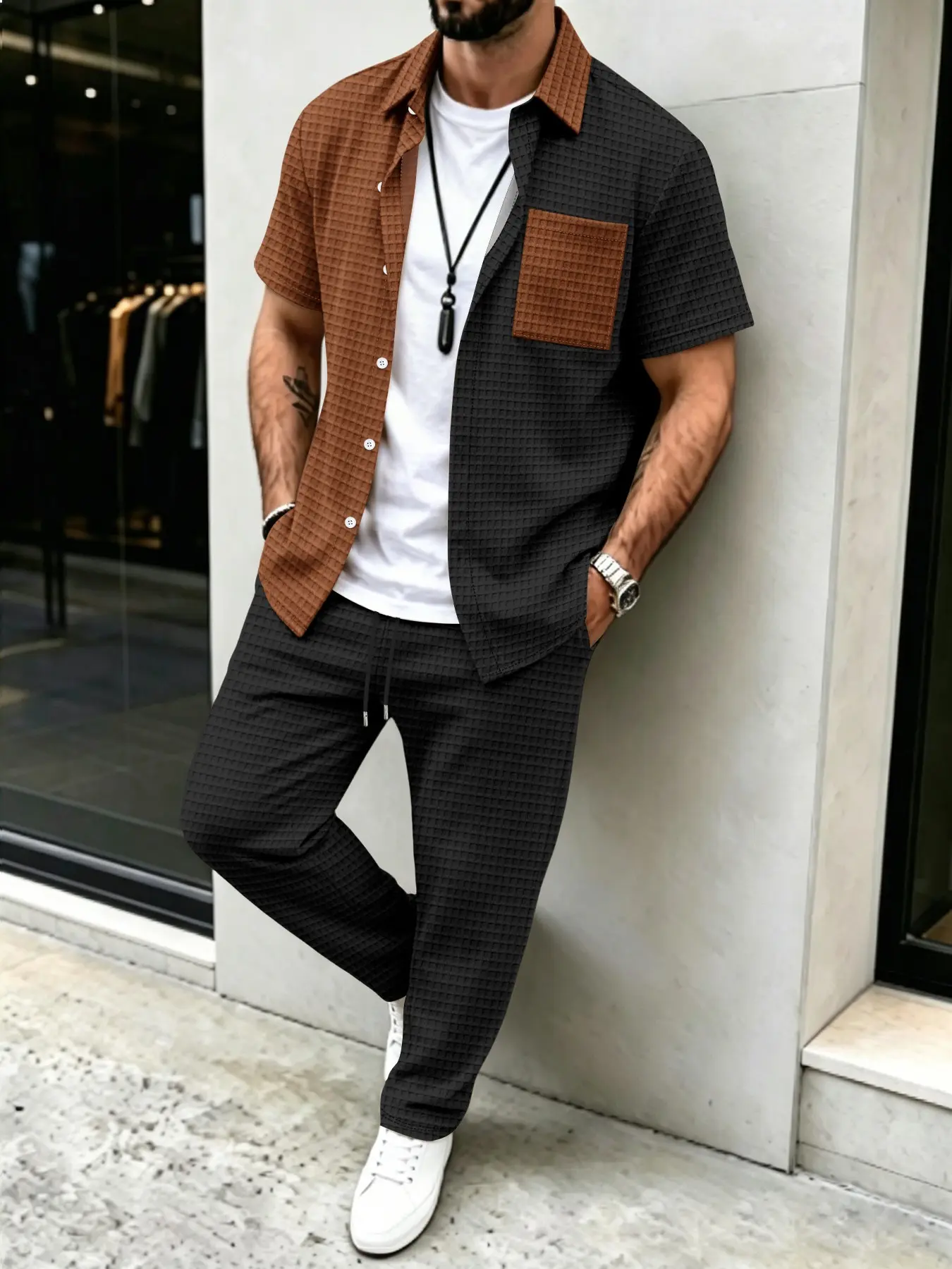 Conjunto de Camisa y Pantalone - Men'S Spring Fashion reseña y precio