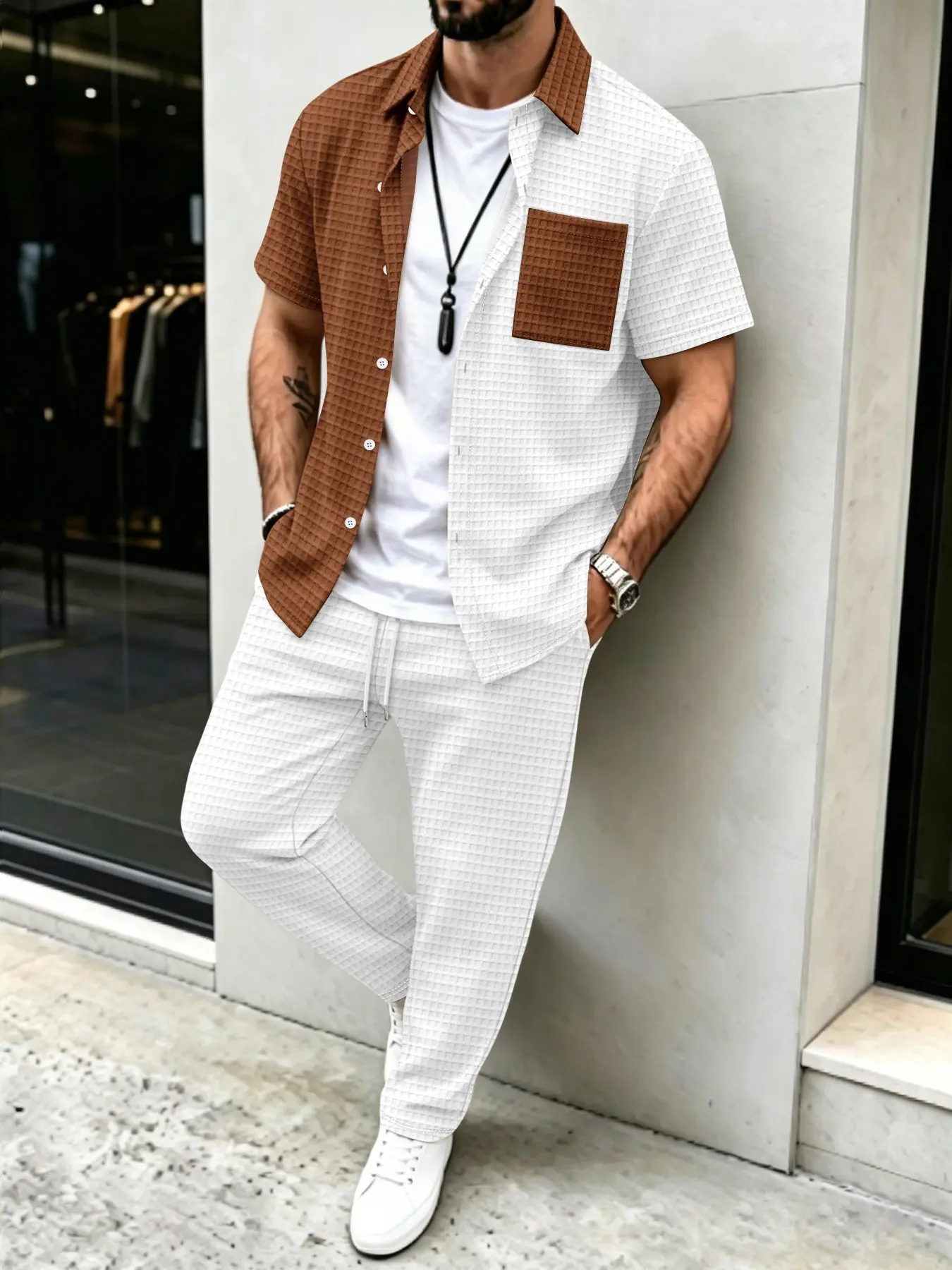 Conjunto de Camisa y Pantalone - Men'S Spring Fashion reseña y precio