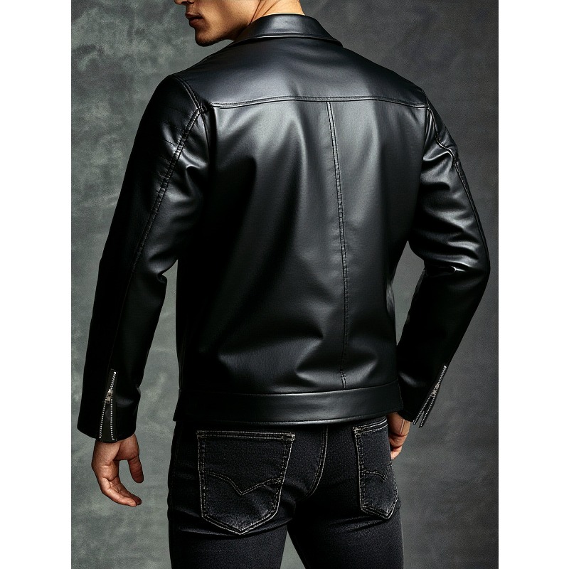 Nueva Chaqueta de Cuero para H - Men'S Fashion Leather Jacket reseña y precio