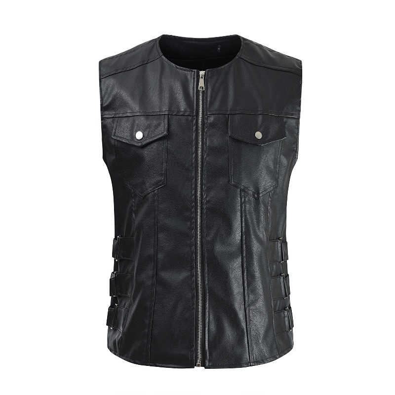 Chaqueta informal de estilo co - Men'S Fashion Leather Jacket reseña y precio