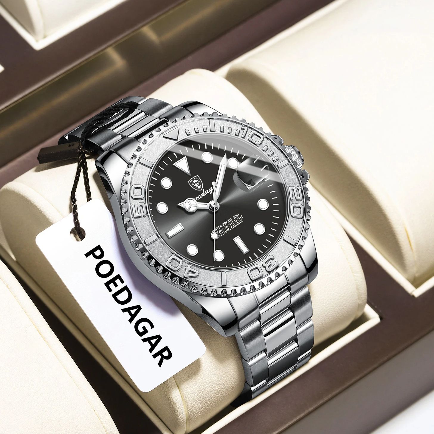 POEDAGAR, reloj deportivo a la - Mens Fashion Bracelet reseña y precio