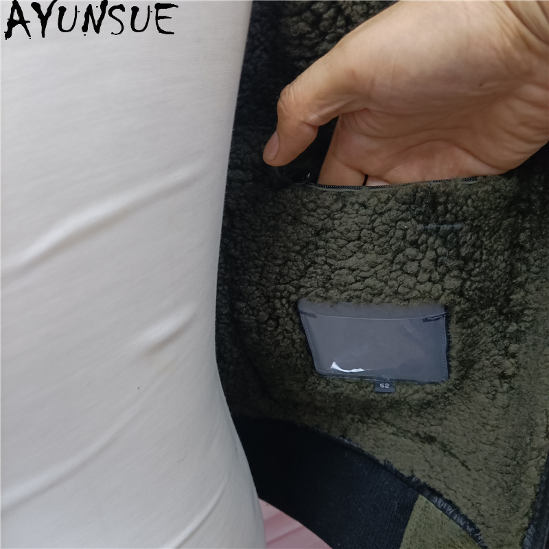 AYUNSUE abrigo de piel Natural - Men'S Fashion Leather Jacket reseña y precio