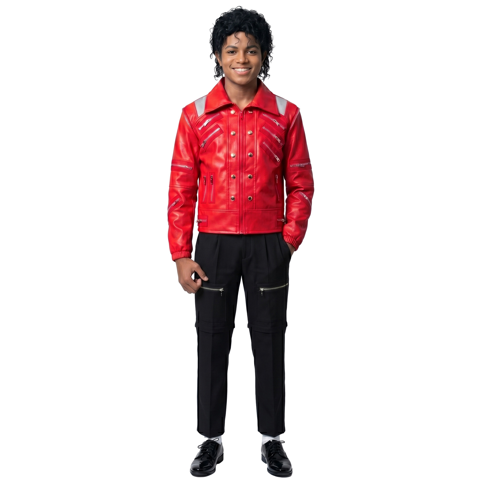 Disfraz Retro de los 80s de Mi - Men'S Fashion Leather Jacket reseña y precio