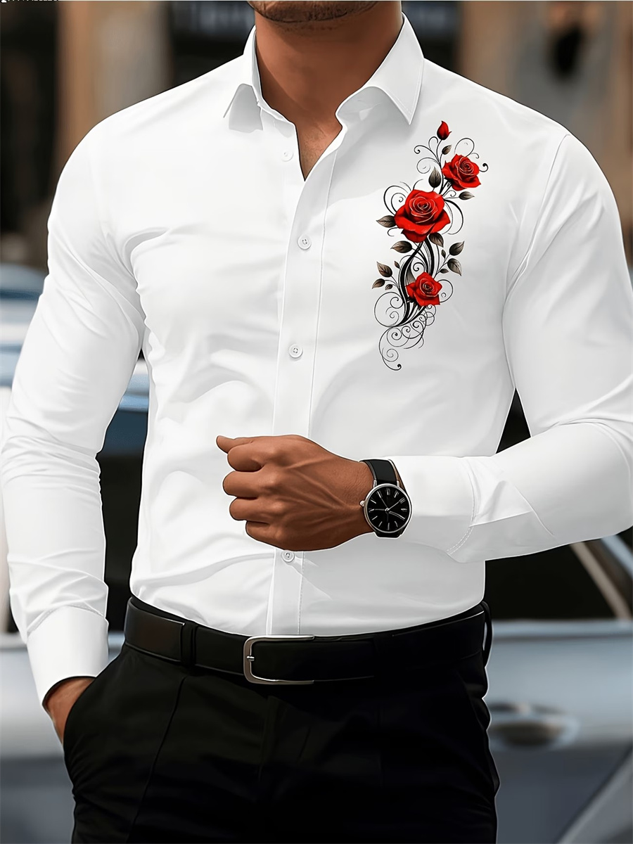 Camisa de Manga Larga con Esta - Men'S Fashion Course reseña y precio