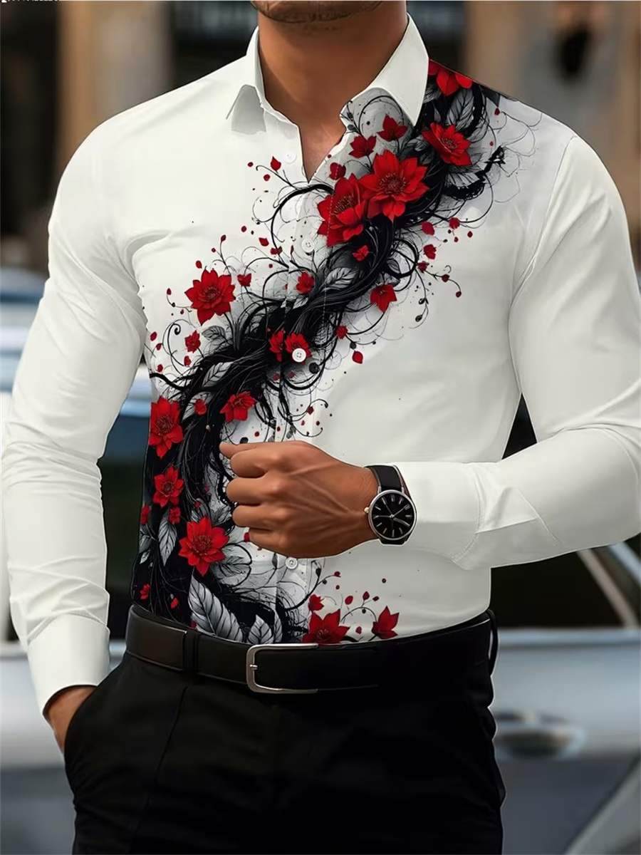 Camisa de Manga Larga con Esta - Men'S Fashion Course reseña y precio
