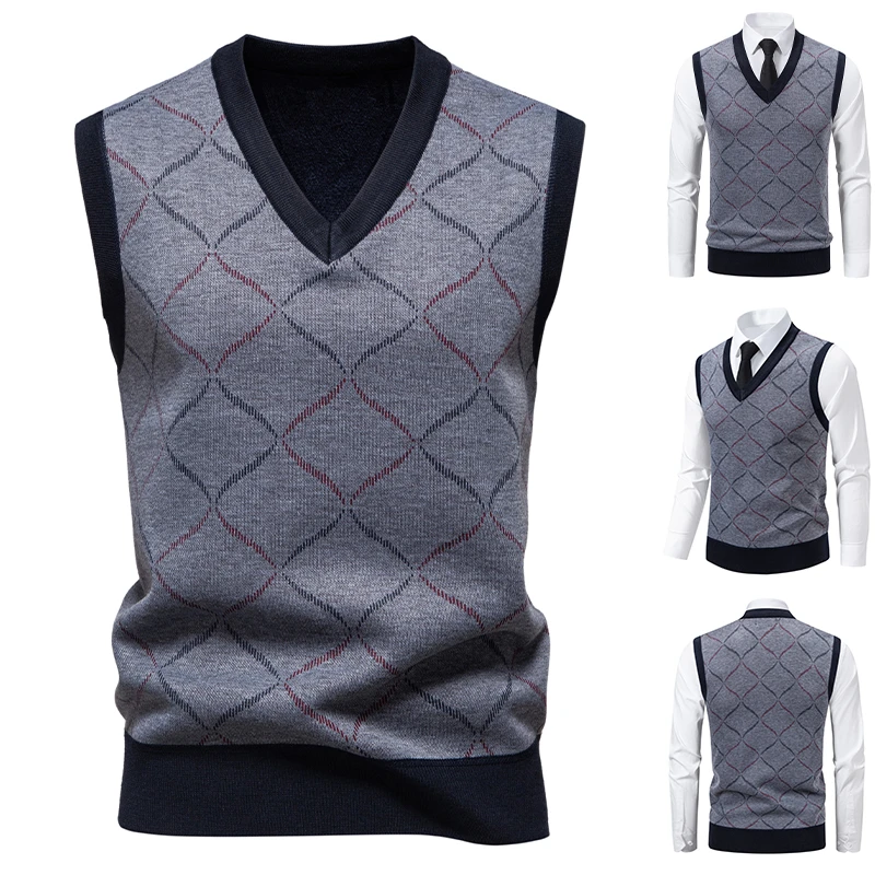 Suéter de Punto con Cuello en  - Men'S Fashion V Neck Sweater reseña y precio
