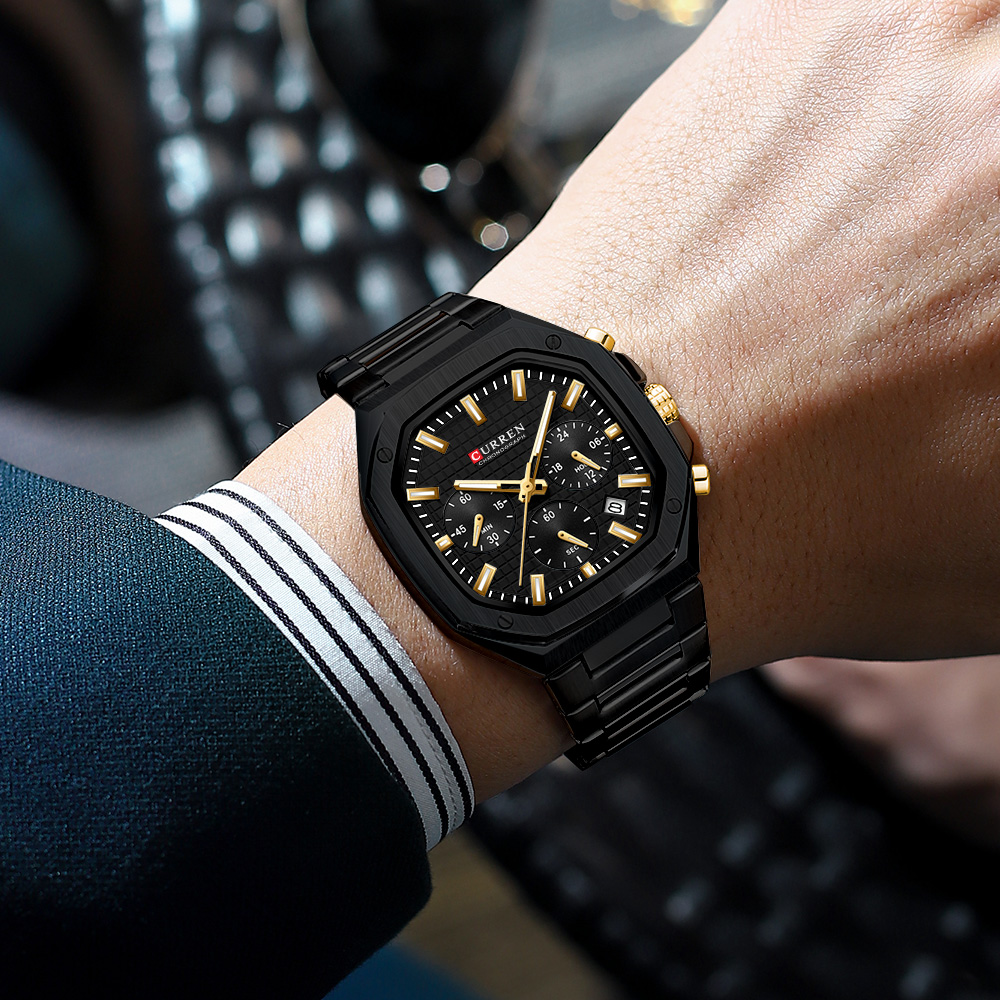 Reloj cronógrafo cuadrado de l - Mens Fashion Bracelet reseña y precio