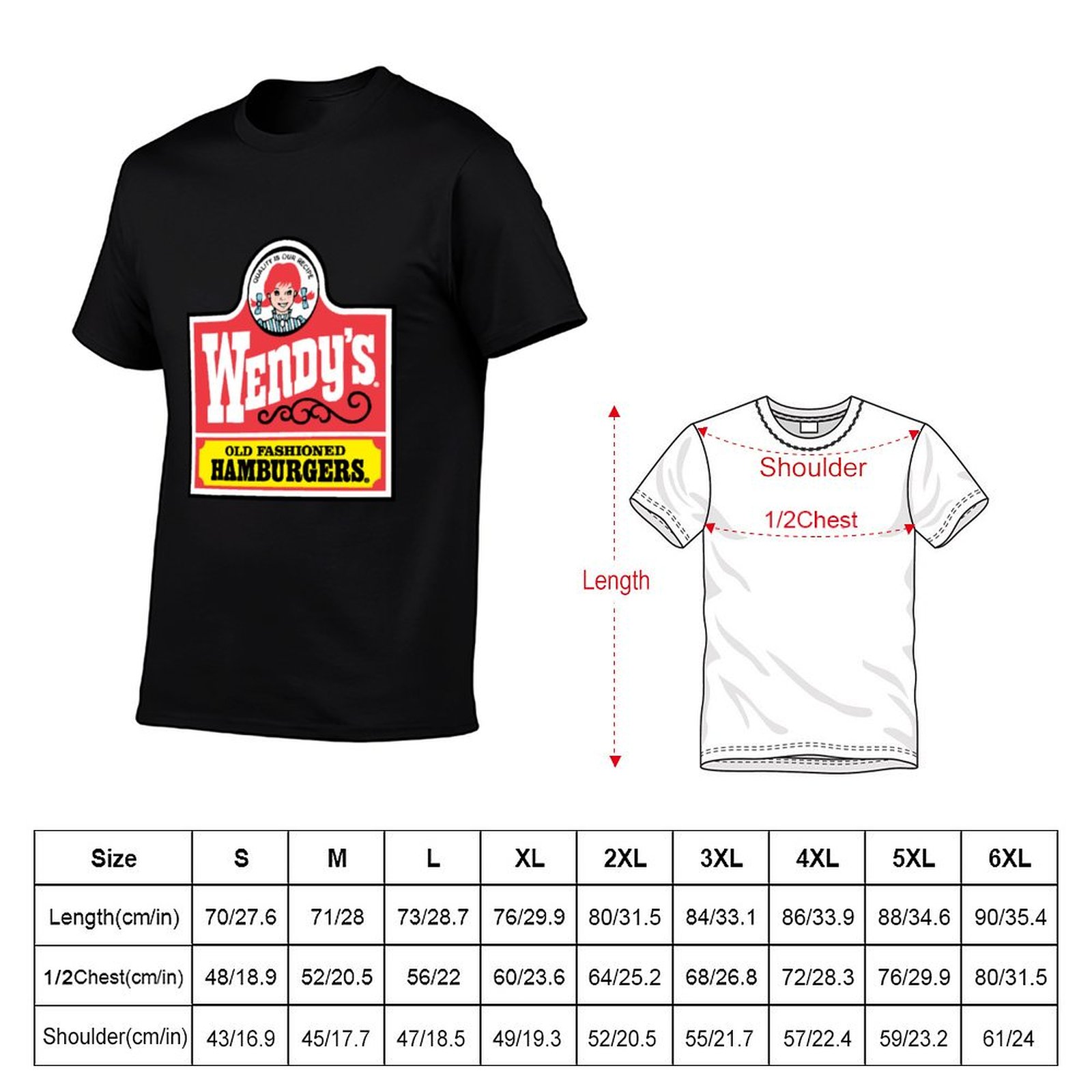 Camiseta Wendy's retro Old Fas - Men'S Fashion Hamburg reseña y precio