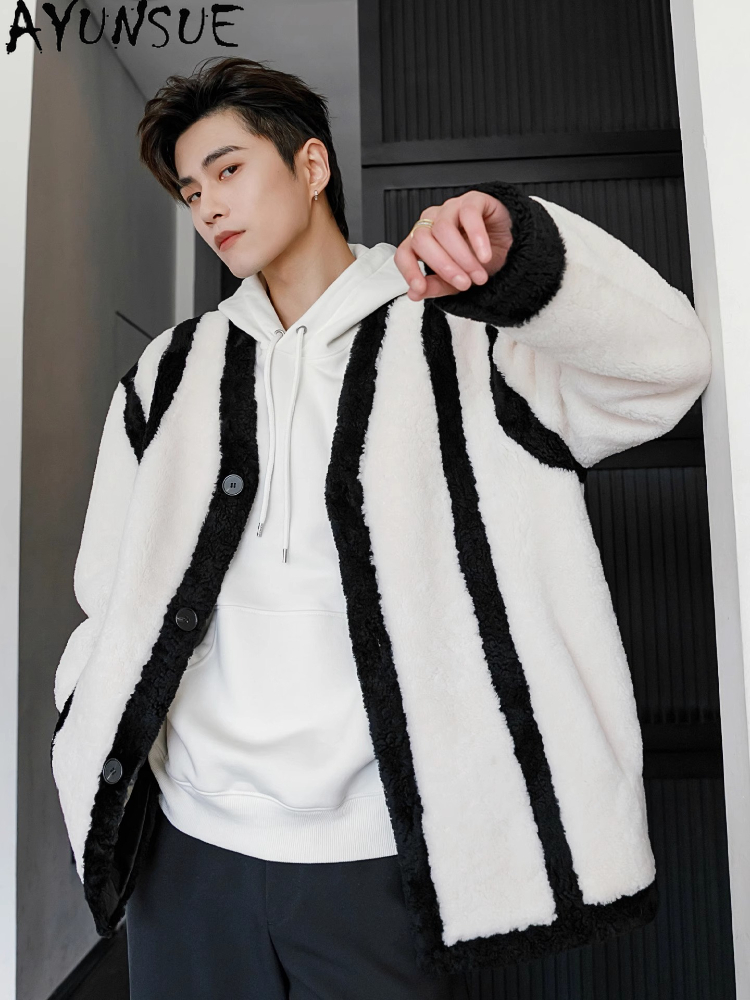 AYUNSUE, nueva moda, abrigo de - Men'S Fashion Leather Jacket reseña y precio